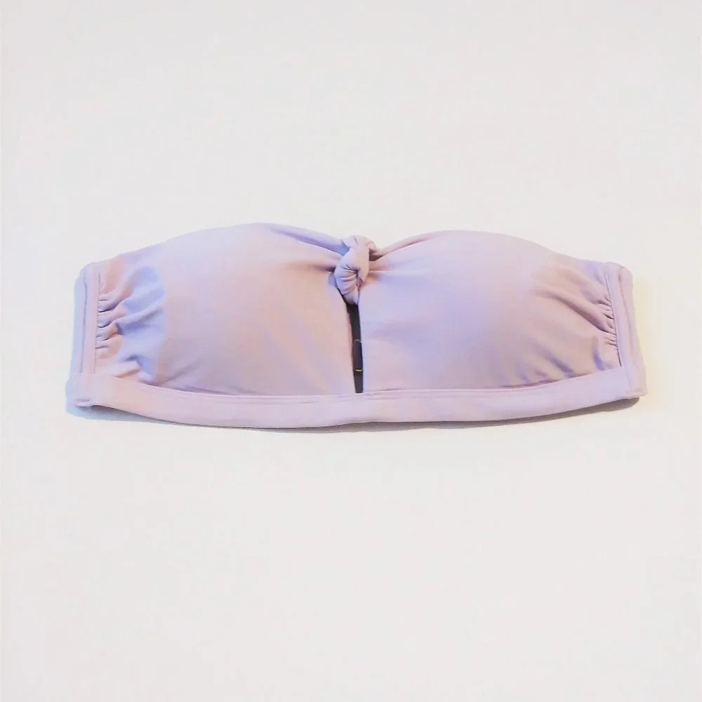 Xhilaration Lilac Front Knot Bandeau Bikini Top